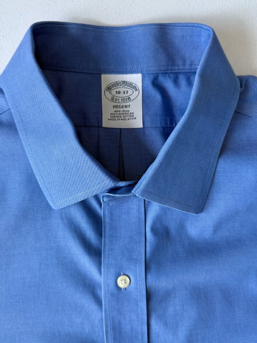 Brooks Brothers Regent Fit 100% Supima Cotton Shirt Size 18-37